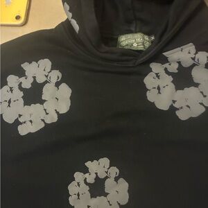 Black on Grey denim tears hoodie